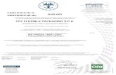 CERTIFICATO N. OHS-602 CERTIFICATE No. CFP FLEXIBLE ...€¦ · ohs-602 cfp flexible packaging s.p.a. via marconato, 8 20811 cesano maderno (mb) italia via groane, 6 20811 cesano