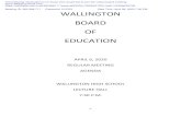 WALLINGTON BOARD OF EDUCATION€¦ · Mathusek Proposal – Gym Floor Refinishing 4. Direct Flooring Proposal – Gavlak School Library Finance Committee 5. List of Transfers 6. Request