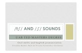 tʃ/ AND /ʃ/ SOUNDS - WordPress.com€¦ · Ariadna Ramon Baró & Úrsula Fernàndez Càrdenas UAB TED MASTERS DEGREE Oral skills and English pronunciation /tʃ/ AND /ʃ/ SOUNDS