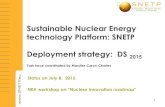 Sustainable Nuclear Energy technology Platform: SNETP ...€¦ · Sustainable Nuclear Energy technology Platform: SNETP Deployment strategy: DS 2015 Status on July 8, 2015 NEA workshop