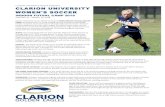 CLARION UNIVERSITY SOCCER PRESENTS CLARION UNIVERSITY ... CLARION UNIVERSITY SOCCER PRESENTS CLARION