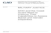 May 2019 MILITARY JUSTICE · the military justice system. Doing so would better position DOD to identify actions to address disparities and help ensure the military justice system