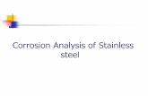 Corrosion Analysis of Stainless Steel - Landmark University · commerical food processing equipment . Ferritic Stainless Steel Grade type is 430 12 – 25% Cr This is the simplest