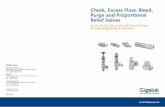 Check, Excess Flow, Bleed, Purge and Proportional Relief ... · Purge and Proportional Relief Valves CV, CH, CO, CA, COA, CL and CW Series; EV Series; RB Series; RP Series; RV, RL,