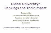 Global University* Rankings and Their Impact · World University Rankings between 2004 and 2009 Research quality, teaching quality, graduate employability and international outlook