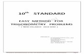 EASY METHOD FOR TRIGONOMETRY PROBLEMS · prepared by: m,mohamed raffick., b.t.asst., govt.hr.sec.school, thaludali,villupuram district page 1 10 th standard easy method for trigonometry