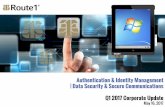 Authentication & Identity Management | Data Security ...€¦ · Authentication & Identity Management | Data Security & Secure Communications Q1 2017 Corporate Update May 16, 2017