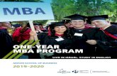 ONE-YEAR MBA PROGRAM - idc.ac.il Year MBA_2019… · The tuition for the One-Year MBA program is $25,100 US. If payment is in Israeli shekels, the value in shekels will be determined