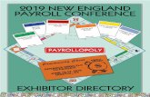THANK YOU TO OUR EXHIBITORS! - New England Payroll …€¦ · THANK YOU TO OUR EXHIBITORS! We are fortunate to have many exhibitors participating in the Annual New England Payroll