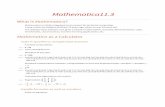 Mathematica11€¦ · Mathematica11.3 What is Mathematica? Mathematica is a fully integrated environment for technical computing. It was written by Stephen Wolfram 25 years ago, when