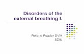 21 Disorders of the external breathing I breathing_I_PR... · External breathing ~: O 2 and CO 2 exchange between blood and atmosphere Respiratory tract Gas transport system Conducting