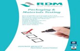 Packaging & Materials Testing - RDM Test Equipment€¦ · packaging test equipment focused on heat sealing, hot tack, seal strength and friction. Mocon is the world leader in permeation