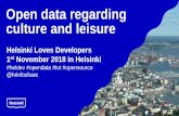 Open data regarding culture and leisure - Helsingin Open data regarding culture and leisure Helsinki