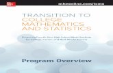 TRANSITION TO COLLEGE MATHEMATICS AND STATISTICS€¦ · Preparing Fourth-Year High School Math Students for College, Career, and Real-World Success. Transition to College Mathematics