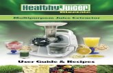 hj electric user guide - Healthy Juicer · Assemble juicer as per page 5 using the orange auger for most fruits and vegeta-bles. Make sure the juice & waste cup are in place. Place