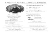 SAINT FRANCES CABRINI PARISH - Amazon S3 SAINT FRANCES CABRINI PARISH Mission Statement Worship God
