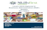 Level 4 NVQ Diploma in Business Administration (RQF) BUSD4 ... · Level 4 NVQ Diploma in Business Administration (RQF) BUSD4 601/7958/2 Skillsfirst Awards Suite 416 Fort Dunlop Fort