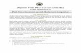 Alpine Fire Protection District€¦ · Alpine Fire Protection District . invites applications for . Part Time Seasonal Weed Abatement Inspector . The Recruitment . The Alpine Fire