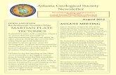 Atlanta Geological Society Newsletteratlantageologicalsociety.org/wp-content/uploads/2017/06/8-12AGS... · and may help us understand how plate tectonics began on Earth," said An