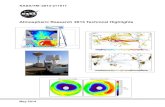 Atmospheric Research 2013 Technical Highlights - NASA · Atmospheric Research 2013 Technical Highlights. Cover Photo Captions ER-2 X-band Radar The ER-2 X-band Radar (EXRAD) was installed