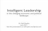 Intelligent Leadership - WordPress.com€¦ · Intelligent Leadership in the changing economic and political landscape 1. Think of one problem at school to which you would like an