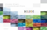 more than masterbatches · DIRCO color masterbatch palette comes at an economical range of various formulations, engineered for superior and high volume masterbatches for flexible