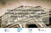 Using Third Party Components for Building an Application ... · Today, nearly all developers rely on third party components for building an application. Thus, for most software vendors,