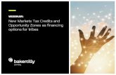 WEBINAR: New Markets Tax Credits and Opportunity Zones as ... · New Markets Tax Credits and Opportunity Zones as financing options for tribes WEBINAR: About Baker Tilly INTRODUCTION.