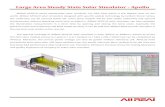 Large Area Steady State Solar Simulator - Apollo · Large Area Steady State Solar Simulator - Apollo 1 AllReal APOLLO series steady-state solar simulator are AAA class which is the