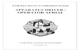 APPARATUS DRIVER / OPERATOR AERIAL · iii . Apparatus Driver Operator Aerial . Technical Committee . The Certification Council would like to recognize and extend a voice of appreciation