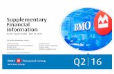 Presentation - SuppPack V91 FINAL - BMO · of the financial performance of BMO Financial Group (the bank). This information should be used in conjunction with the bank's Q2 2016 Report