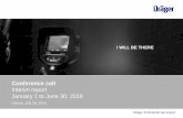 Conference call Interim report January 1 to June 30, 2016€¦ · Conference call Interim report January 1 to June 30, 2016 Lübeck, July 28, 2016. Disclaimer This presentation contains