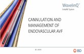 CANNULATION AND MANAGEMENT OF ENDOVASCULAR AVF€¦ · Endovascular AVF Creation with WavelinQ™ EndoAVF System Potential EndoAVF Benefits Avoids surgical scarring and minimizes