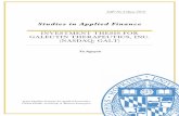Studies in Applied Finance - Krieger Web Services · He conducted the research for this paper while serving as Prof. Hanke’s research assistant at the The Johns Hopkins Institute