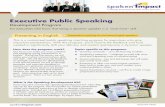 Executive Public Speaking - Spoken Impact€¦ · Executive Public Speaking Development Program For executives who know that being a dynamic speaker is a “must have” skill This