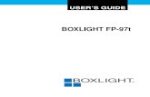BOXLIGHT FP-97t (English) · This Boxlight FP-97t has a grounding-type AC line plug. This is a safety feature to be sure that the plug will fit into the power outlet. Do not try to