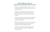MSUFCU Affinity Credit Card Agreement with Michigan State ... · MSUFCU Affinity Credit Card Agreement with Michigan State University MSUFCU was founded by MSU professors in 1937