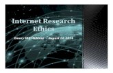 Internet Research Ethics - Emory University• Examples of what may be internet “research” • Online surveys • Behavioral studies in virtual worlds • Apps on hand‐heldsto