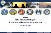 ASMC National Capital Region Professional Development ...€¦ · PROFESSIONAL DEVELOPMENT9 ASMC National Capital Region: Professional Development Institute 9 EDUCATION TRAINING Thank