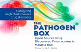 Open Source Drug Discovery: From screen to Malaria Box€¦ · • Mechanistic studies ongoing, target ID • Encouraging groups to deposit/publish data • Sharing the success with