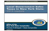 Local Government Sales Taxes in New York State: 2015 Update · New York City gets 8.6 percent of its revenues from the sales tax and other cities get 18.3 percent in aggregate. Towns