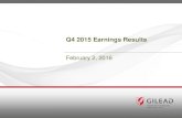 Q4 2015 Earnings Results - True Cost of Heathcare · Q4 2015 Earnings Results February 2, 2016 ... The projected financial results presented in the following slides represent management's