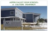 ASPEN VALLEY HIGH SCHOOL: A CULTURE SNAPSHOT Culture.pdfThe Mission of Aspen Valley High School . The mission of Aspen Valley High School, a small, accepting, non -traditional, learning