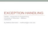 EXCEPTION HANDLINGpages.cs.wisc.edu/~cs302-5/resources/29_CS302_Exceptions.pdf · • A checked exception is an exception that the compiler forces you as a programmer to write a handler