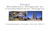 Residency Program in Cardiothoracic Surgery · Seventy first- and third-year students are selected, including four women. 1930. Duke Hospital opens July 20, 1930, attracting 25,000