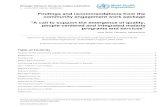 Findings and recommendations from the community engagement … · 2020-04-23 · Findings and recommendations from the community engagement work package | 3 Introduction The 1st Malaria