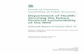 Department of Health: Securing the future financial ... · London: The Stationery Office Limited £11.00 House of Commons Committee of Public Accounts Department of Health: Securing