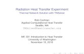 Radiation Heat Transfer Experiment · 2017-08-11 · Radiation Heat Transfer Experiment Thermal Network Solution with TNSolver Bob Cochran Applied Computational Heat Transfer Seattle,