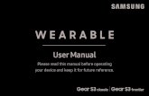 Samsung Galaxy Gear S3 classic and frontier R760 and R770 ...€¦ · User Manual. Please read this manual before operating . ... Samsung Gear App ... R760. R770. Getting Started