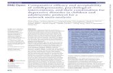 Open Access Protocol Comparative efficacy and ... · all treatments, which can guide treatment decisions and guideline development. For the first time the efficacy, acceptability,